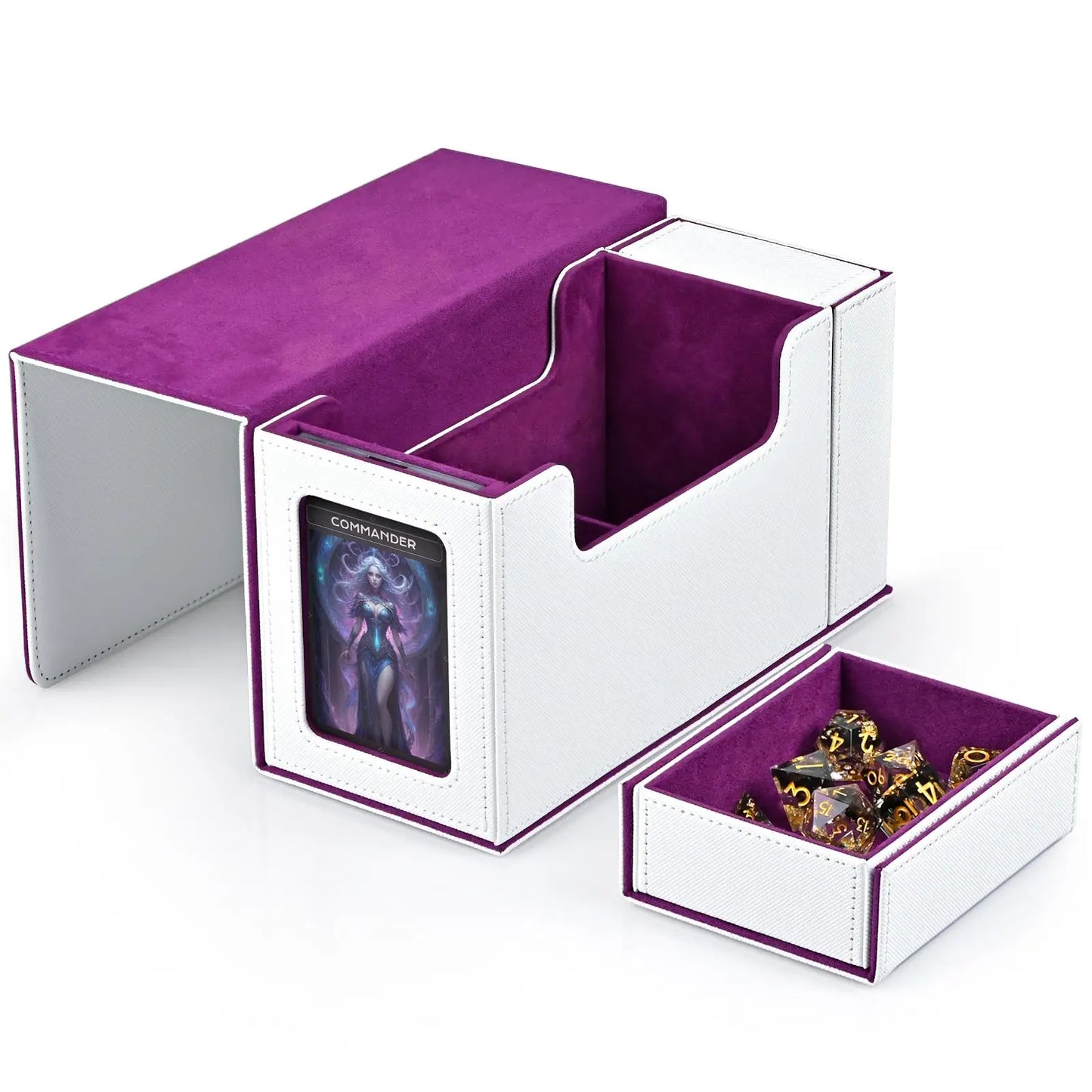 Card Deck Box Display Window Perfect Gift MTG Commander Holds 200 Cards