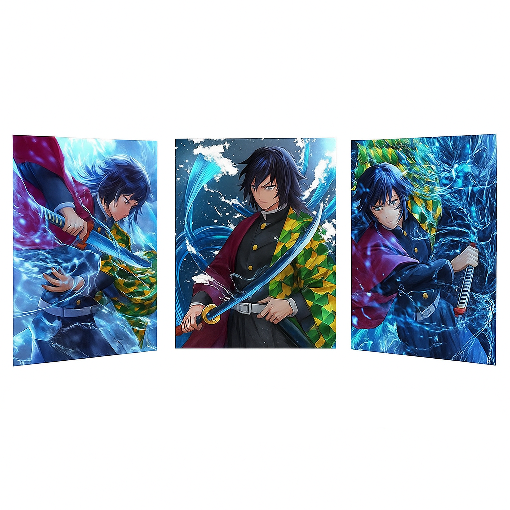 Giyu Tomioka 3D Motion Poster – Demon Slayer Water Hashira Lenticular Wall Art