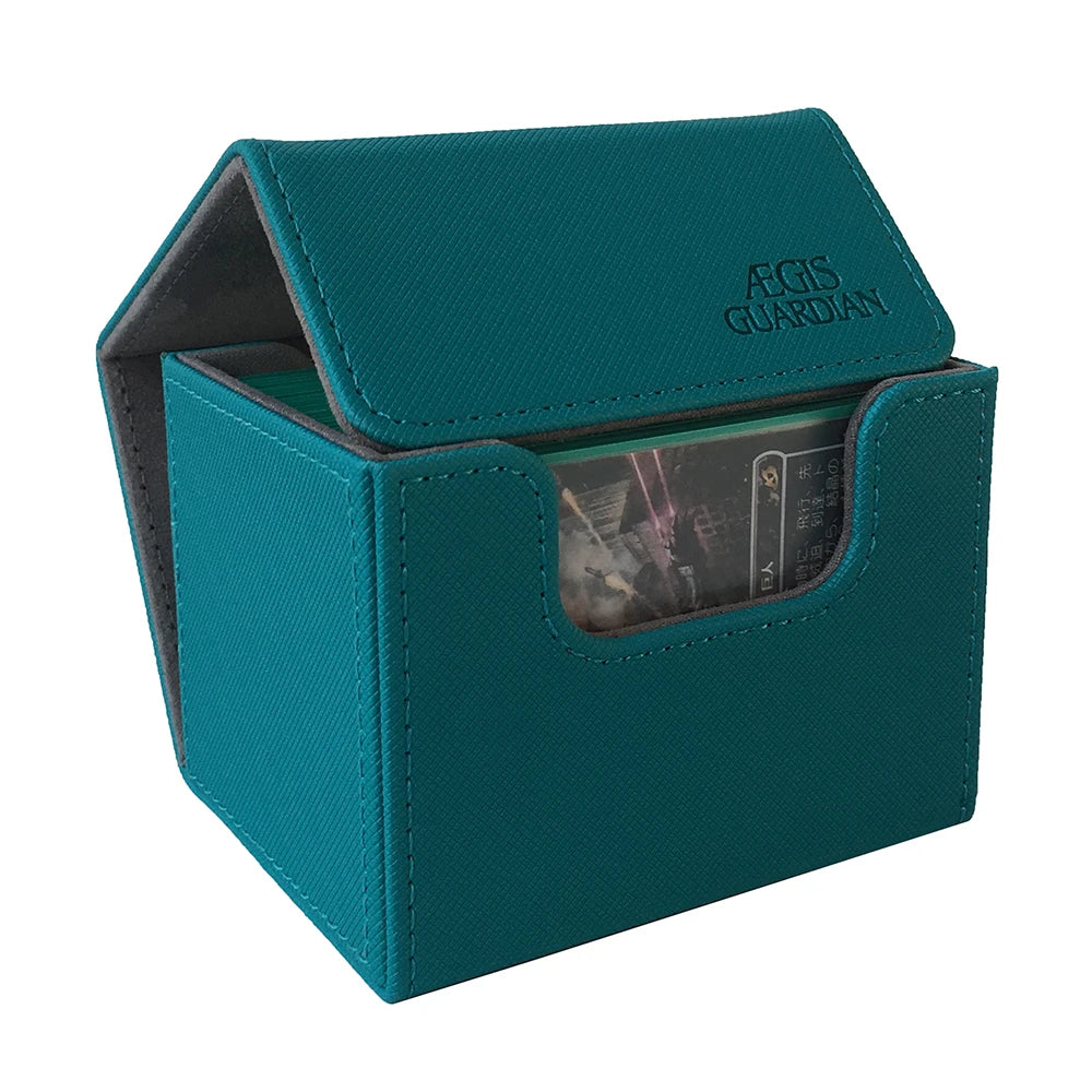 AEGIS GUARDIAN 100+ Side-Loading Deck Box – Sky Blue Card Case for TCG
