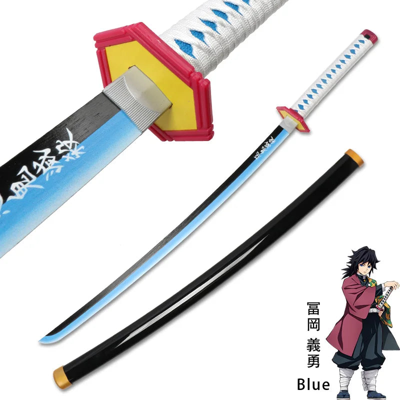 Tanjiro Blue Sword – Demon Slayer Bamboo Katana Cosplay Replica