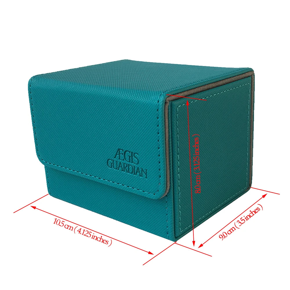AEGIS GUARDIAN 100+ Side-Loading Deck Box – Sky Blue Card Case for TCG