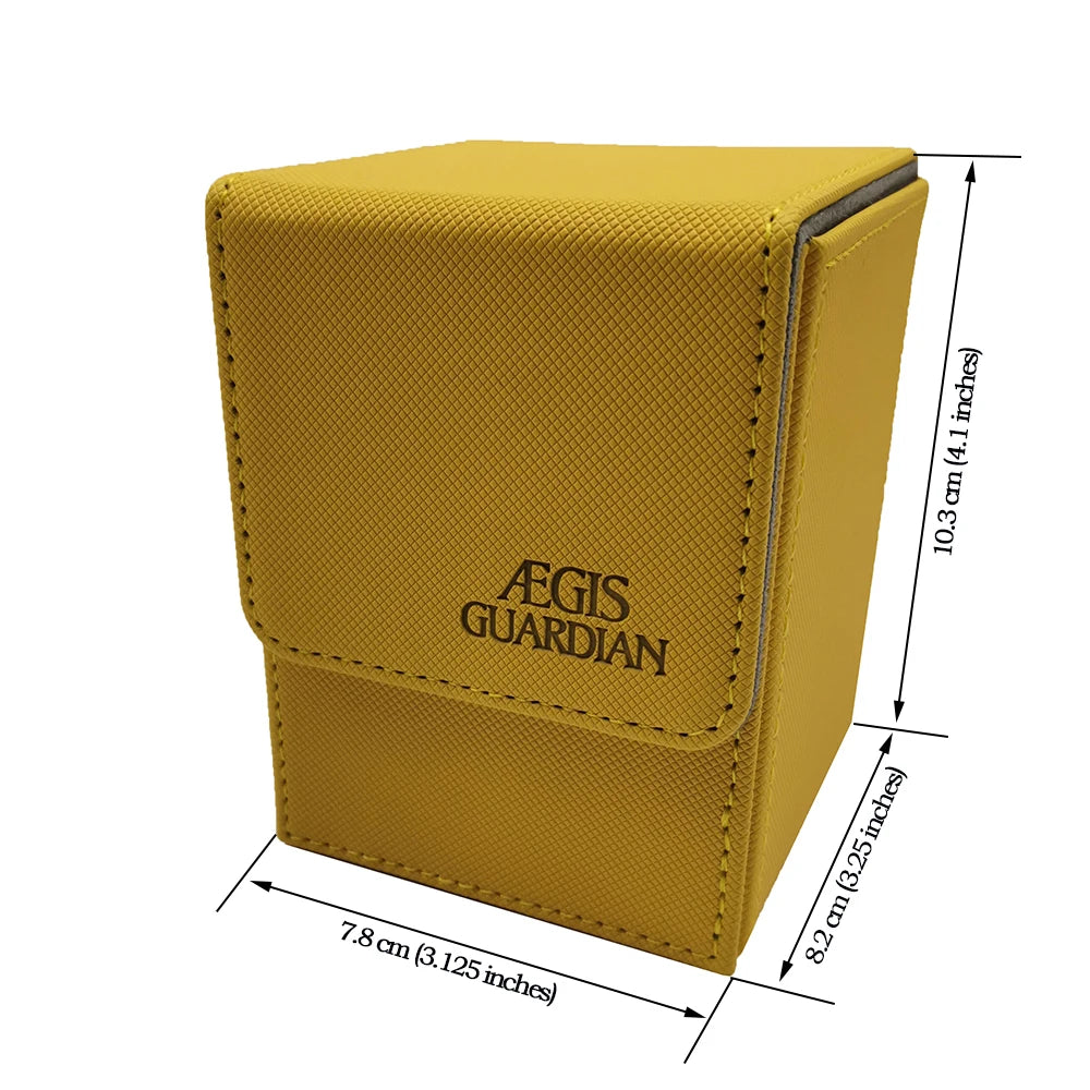 AEGIS GUARDIAN Top-Loading 100+ Card Deck Box Leather Case TCG MTG Pokemon