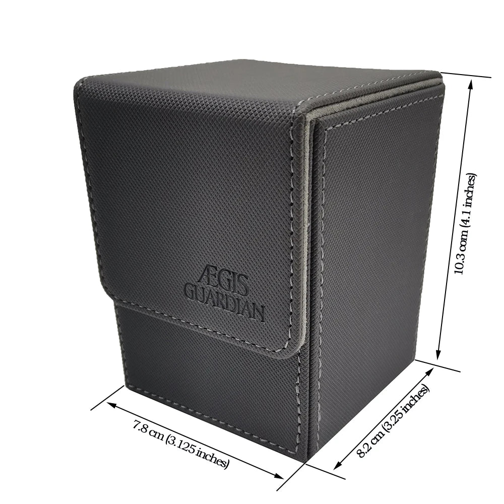 AEGIS GUARDIAN Top-Loading 100+ Card Deck Box Leather Case TCG MTG Pokemon