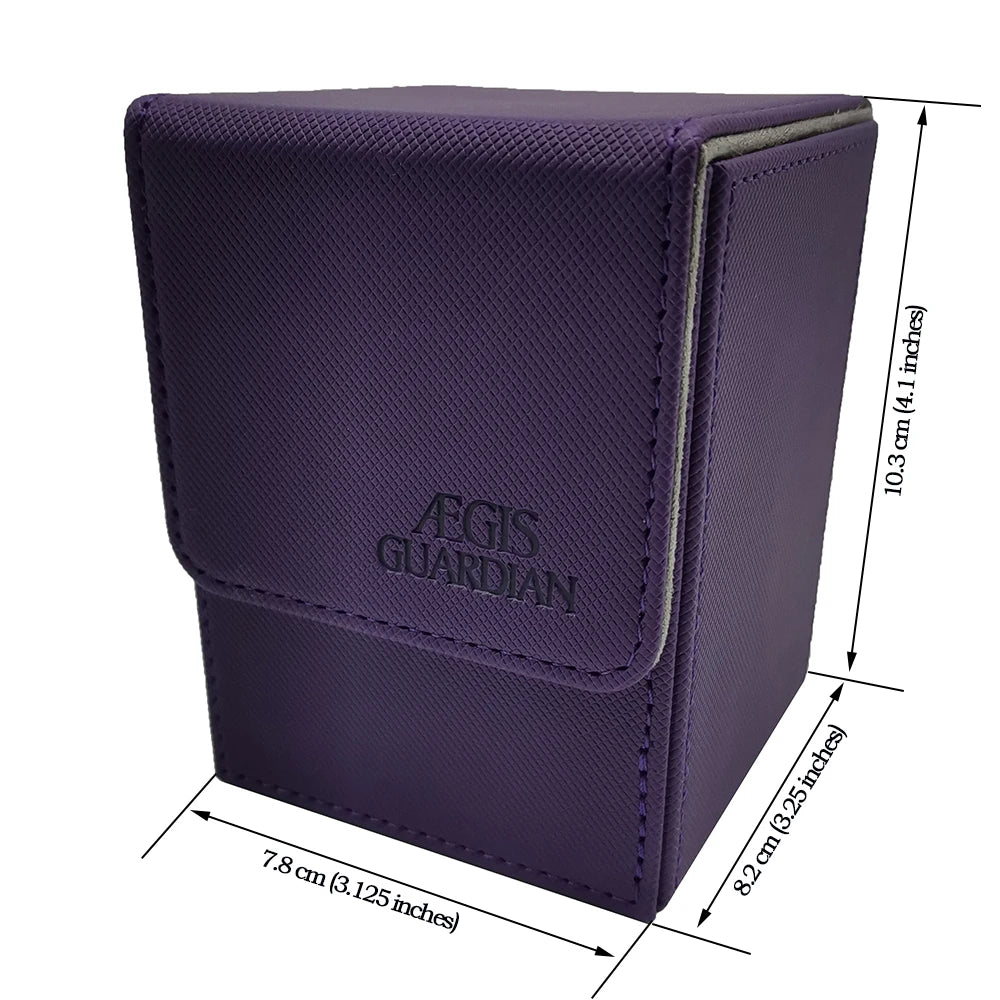 AEGIS GUARDIAN Top-Loading 100+ Card Deck Box Leather Case TCG MTG Pokemon