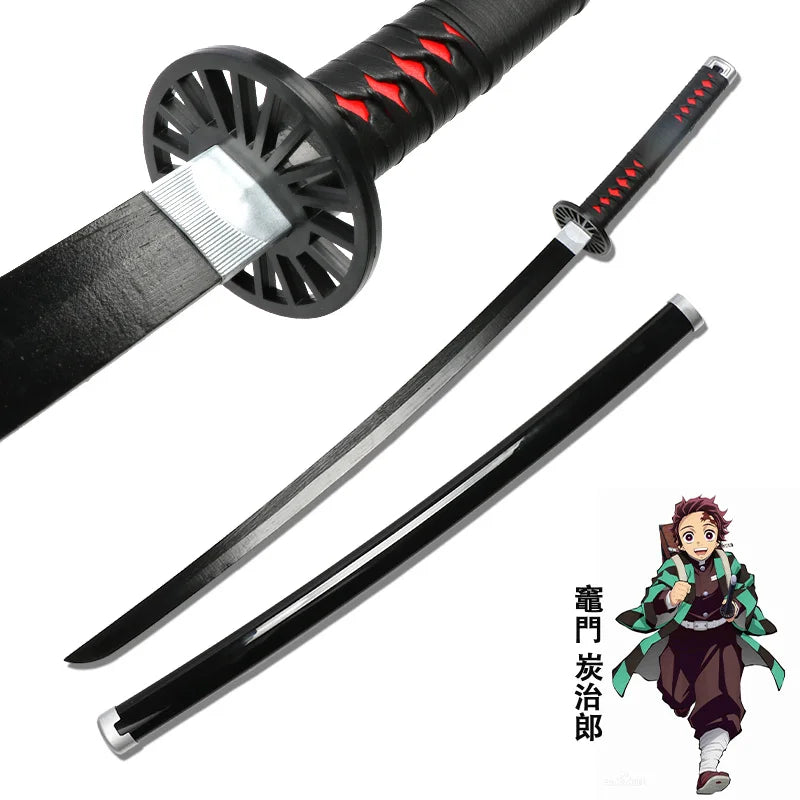 Tanjiro Blue Sword – Demon Slayer Bamboo Katana Cosplay Replica