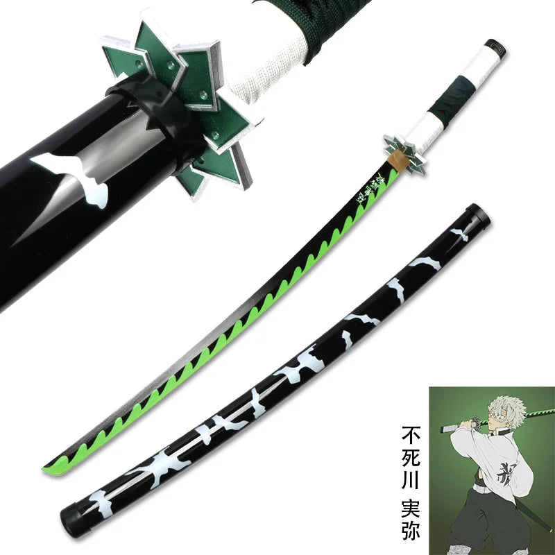 Tanjiro Blue Sword – Demon Slayer Bamboo Katana Cosplay Replica