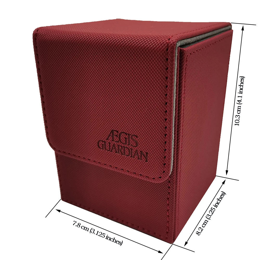 AEGIS GUARDIAN Top-Loading 100+ Card Deck Box Leather Case TCG MTG Pokemon