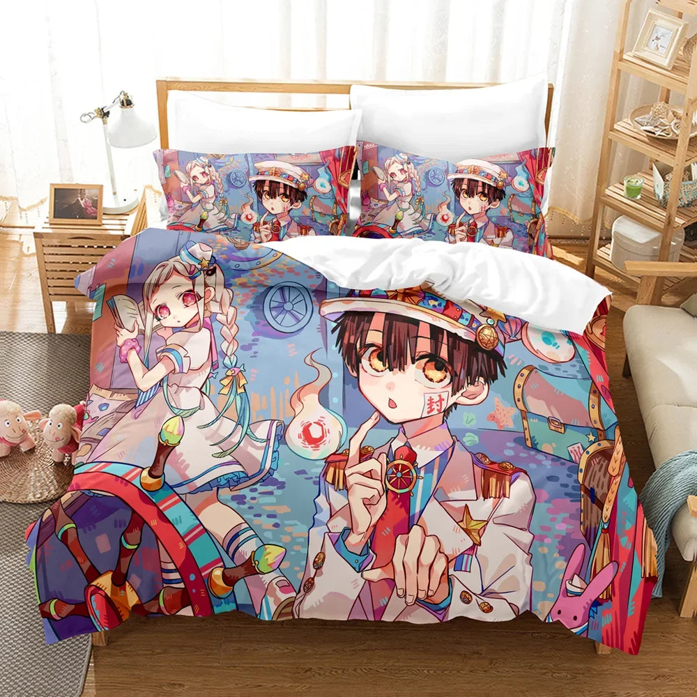 Sugar Realm 3D Anime Bedding Set – Toilet-Bound Hanako-kun Candy Wonderland