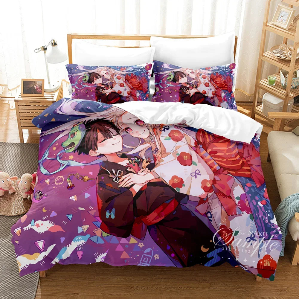 Sugar Realm 3D Anime Bedding Set – Toilet-Bound Hanako-kun Candy Wonderland