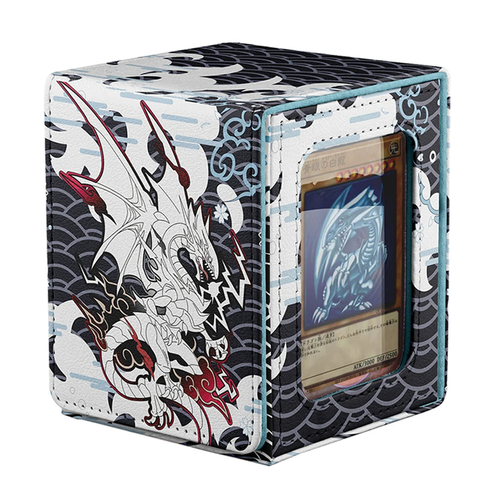 Sunlit Plains White Leather Commander Deck Box – Fits 100+ Sleeved MTG / TCG Cards