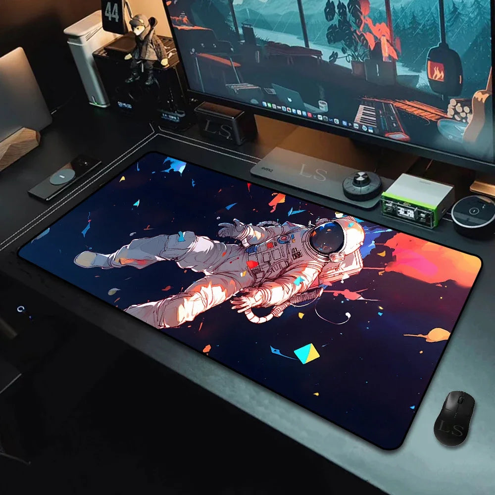 XXL Black White Anime Mouse Pad Gaming Desk Mat Outer Wilds Accessories