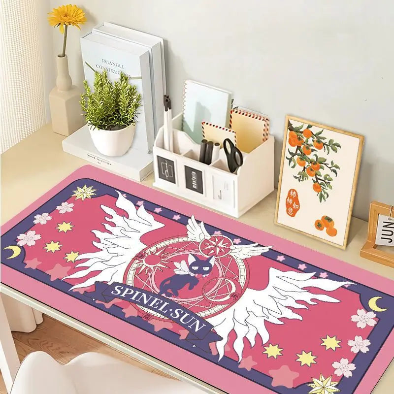 Magic Girl Cute XXL Mouse Pad Large Kawaii Desk Pad for Office Gaming