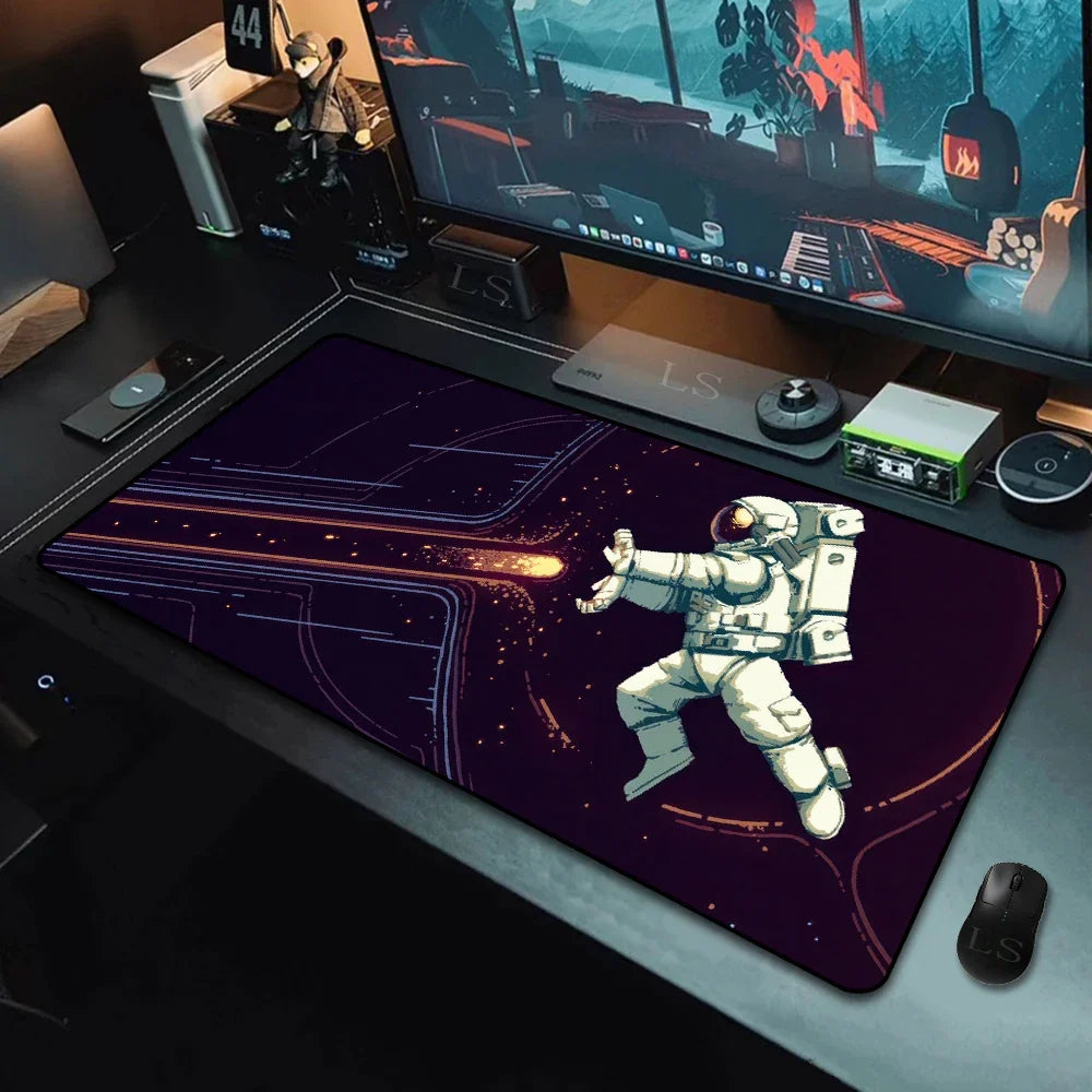 XXL Black White Anime Mouse Pad Gaming Desk Mat Outer Wilds Accessories
