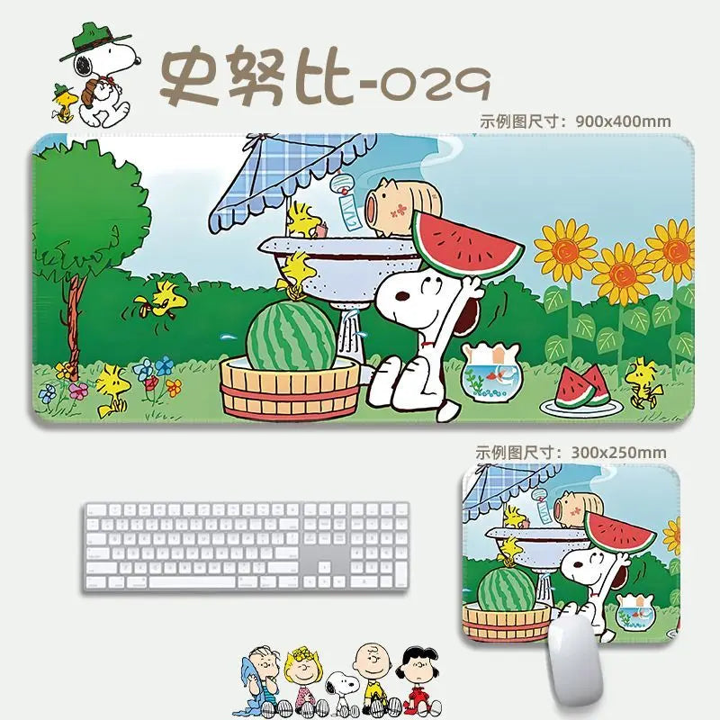 Anime S-Snoopys Mouse Pad Cute Cartoon Peanuts Dog Gaming Desk Mat