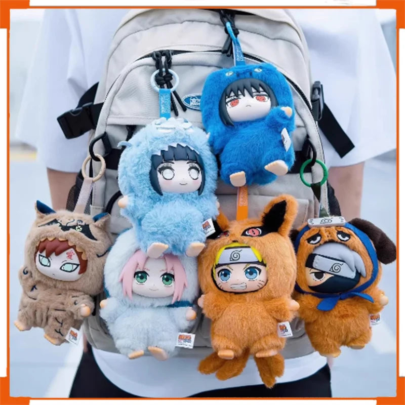 Naruto Beast Party Plush Keychains Blind Box Eaki Top Toy