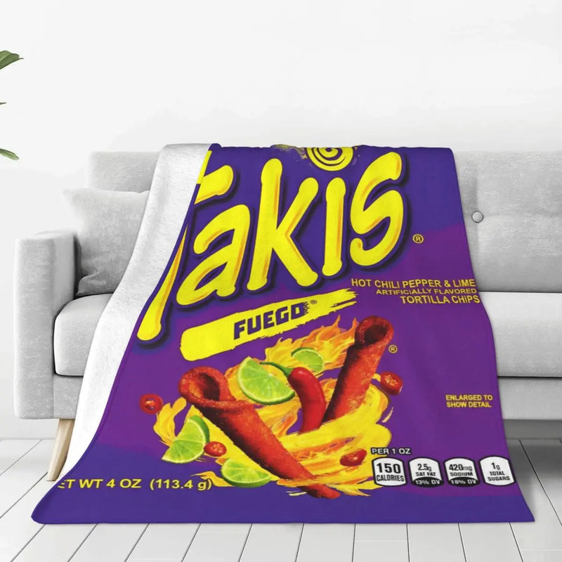 Takis Chili Blanket – Spicy Snack-Inspired Flannel Throw