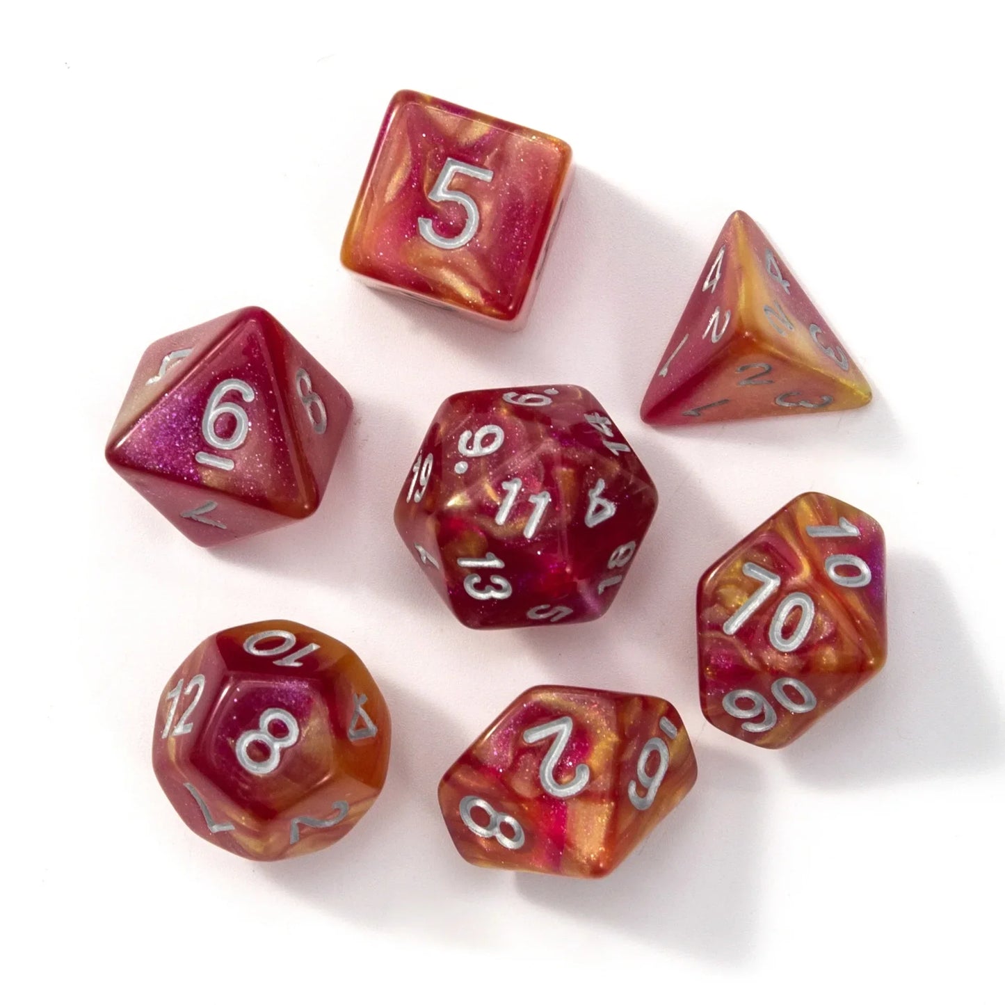 Polyhedral Dice Set for DND RPG Tabletop Roleplaying Games 7pcs