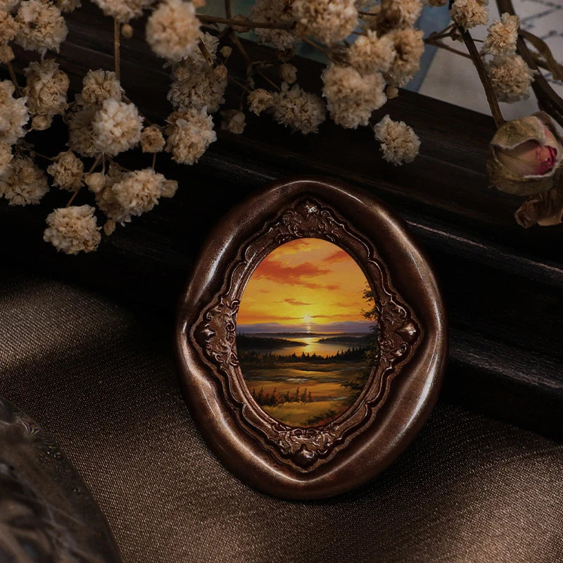 Retro Photo Frame Lacquer Seal Wax Stamp Head Copper Invitation Decor