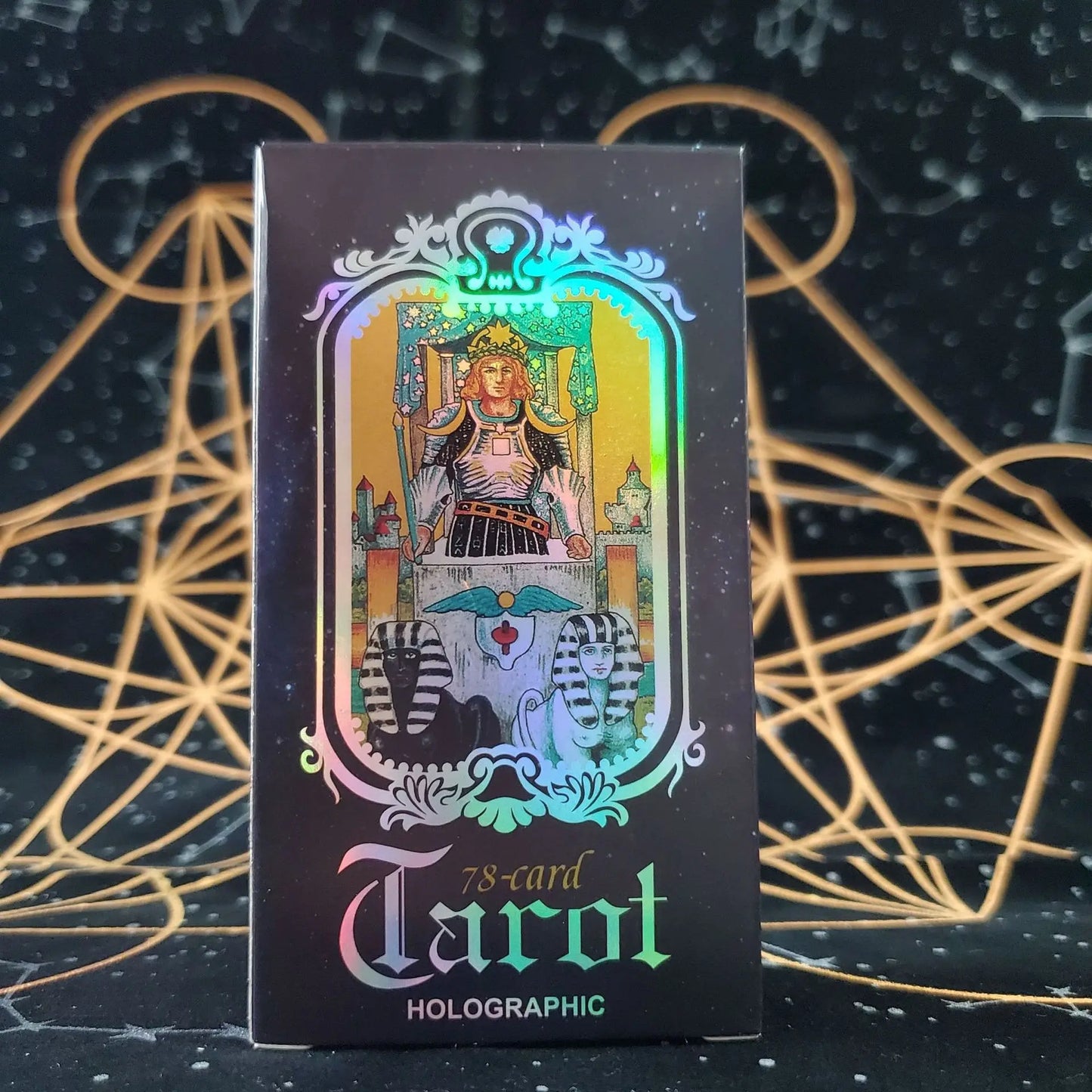 Shine Holographic Tarot Cards 78 Deck Divination English Version