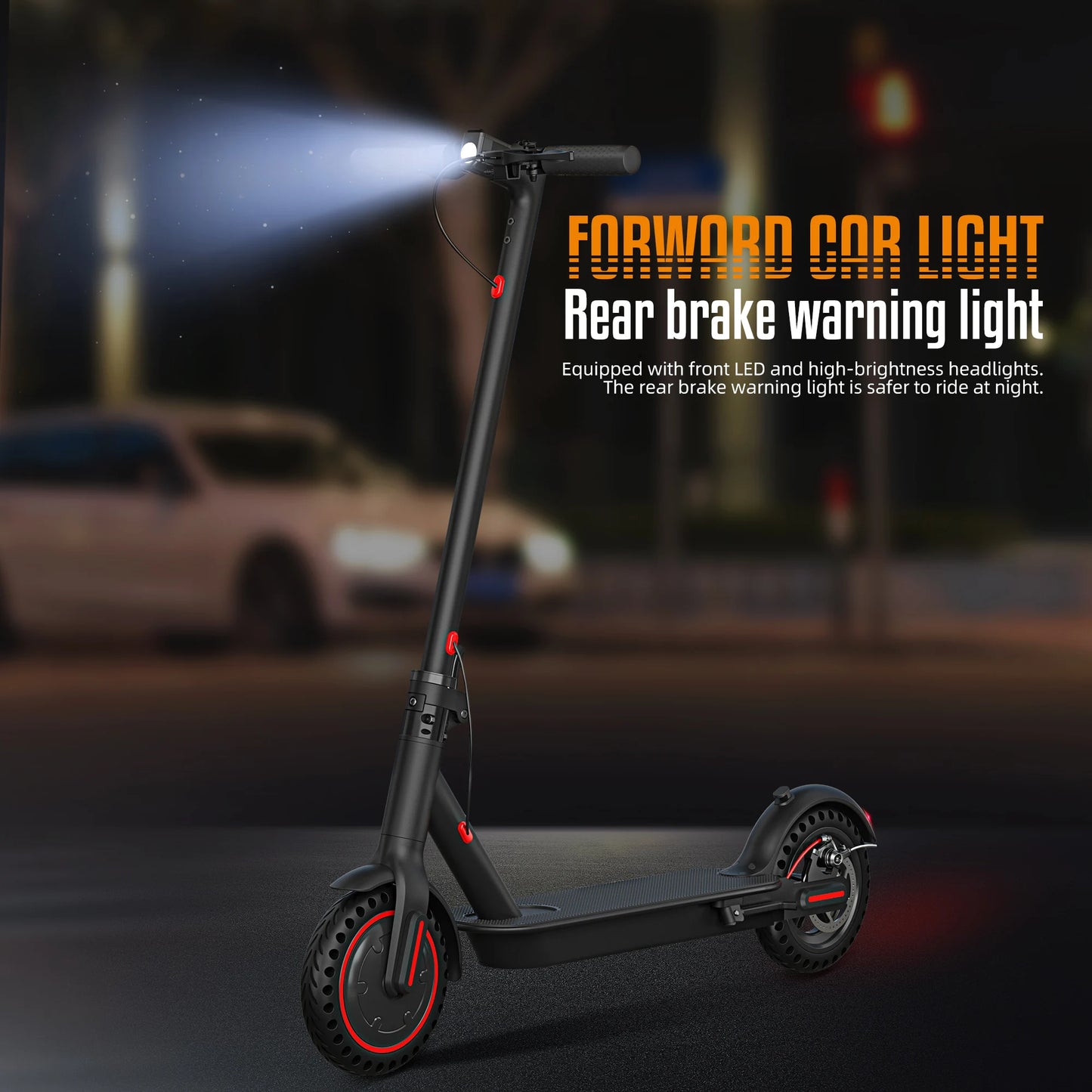 FREEBOY J03 350W Foldable Electric Scooter for Adults & Teens, 8.5" Explosion-Proof Tires, Dual Brake, APP Support