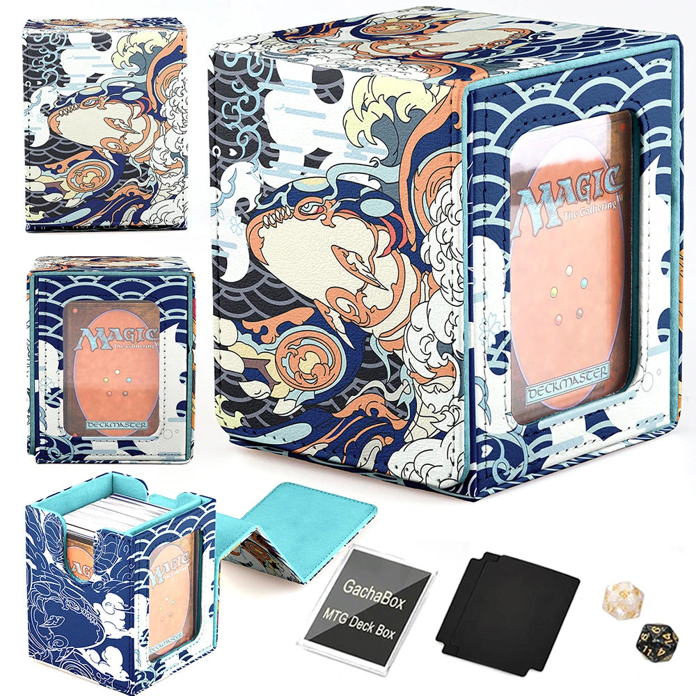 **** Gacha Deck Box for PTCG Cards Trading Card Storage with Display Window