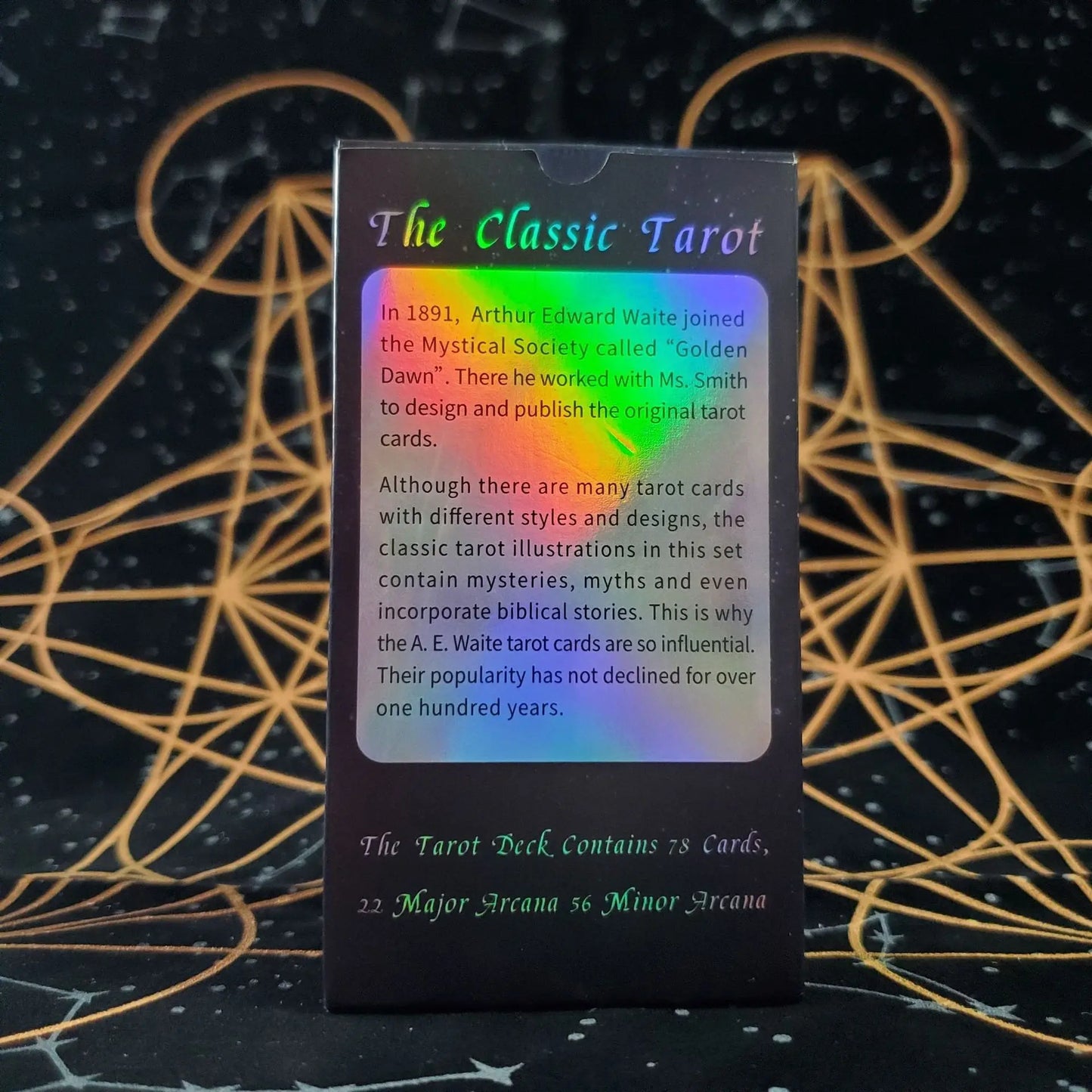Shine Holographic Tarot Cards 78 Deck Divination English Version