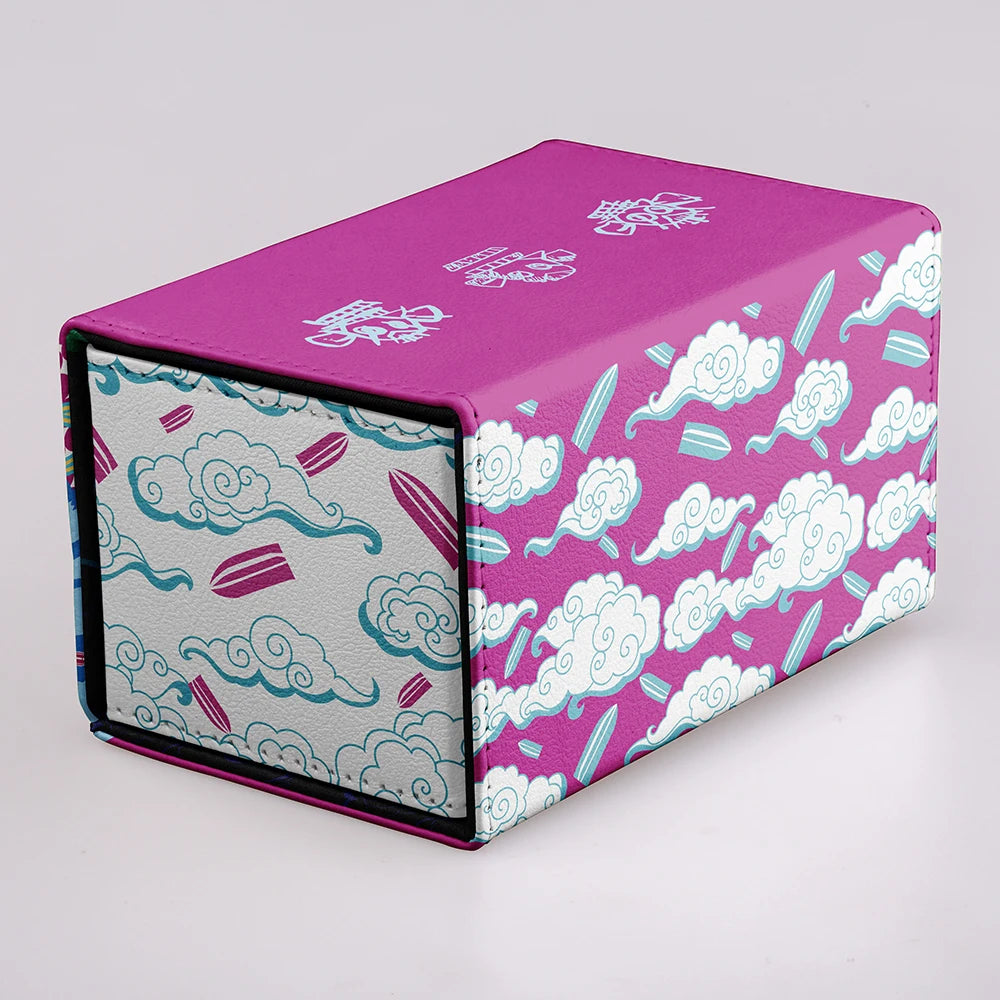 Card Deck Case for 100+ Trading Cards PU Magnetic Storage Box Holder