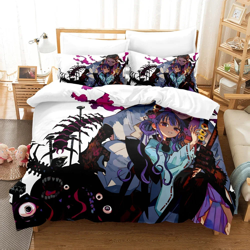 Sugar Realm 3D Anime Bedding Set – Toilet-Bound Hanako-kun Candy Wonderland