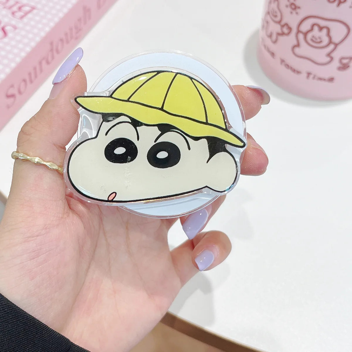 Anime Crayon Shin-Chan Couple Phone Case Magnetic Holder Wireless Stand Gifts