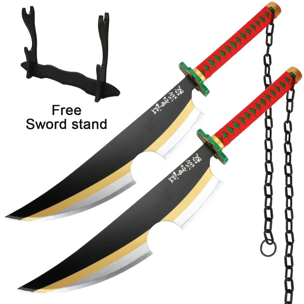Tanjiro Blue Sword – Demon Slayer Bamboo Katana Cosplay Replica