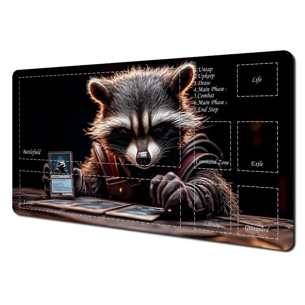 Magic Playmat Funny Cat Design Gaming Mat Anti-Slip Mousepad
