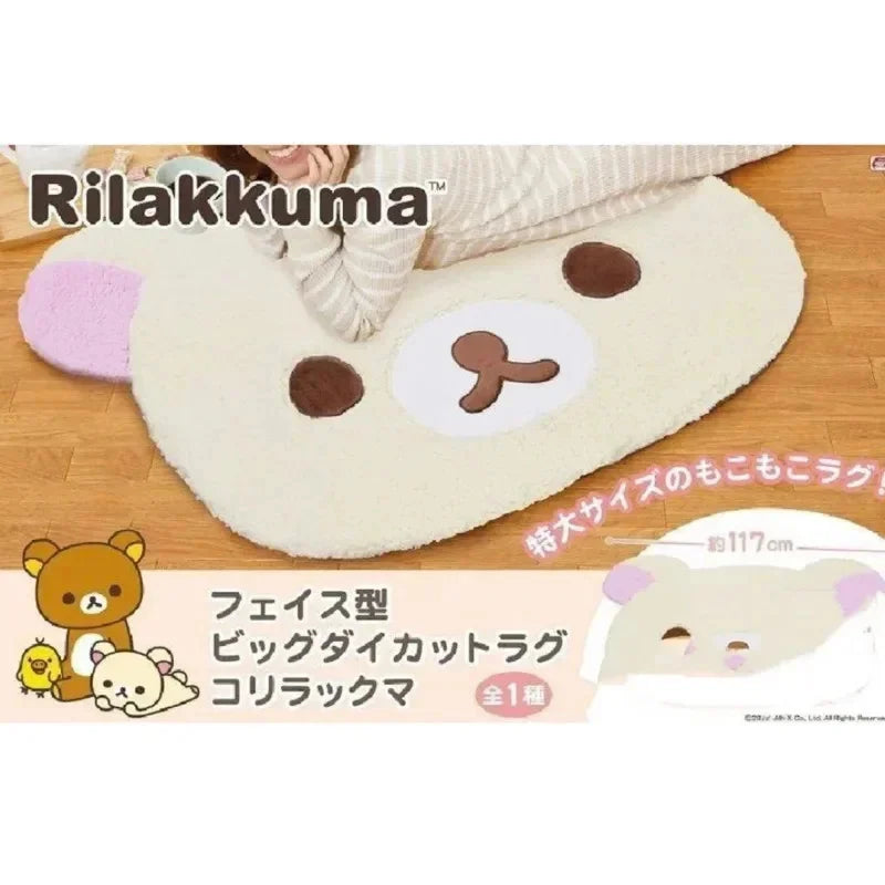 Kuna Bear Rilakkuma Plush Carpet Soft Cartoon Floor Mat for Bedroom