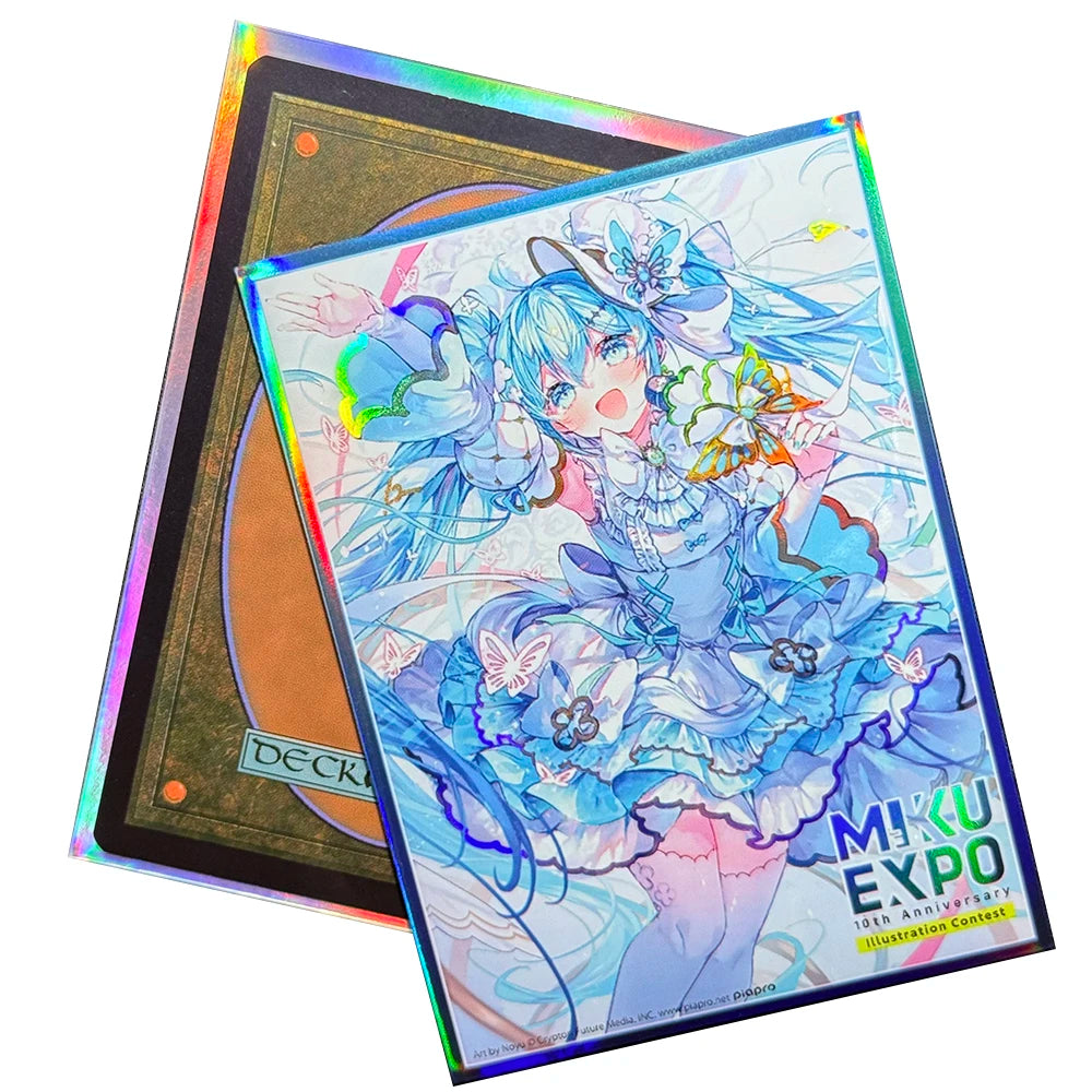 Bunny Girl Anime Card Sleeves – 60PCS Holographic Foil Protectors