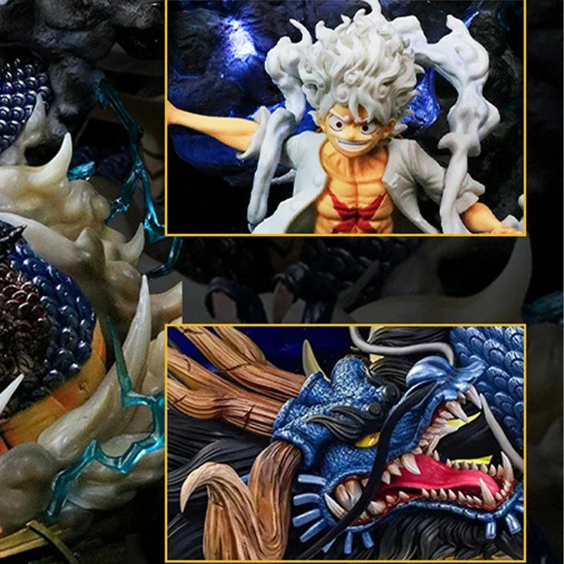 14.2" Luffy vs. Kaidou Figure – One Piece Gear 5 Anime Battle Statue