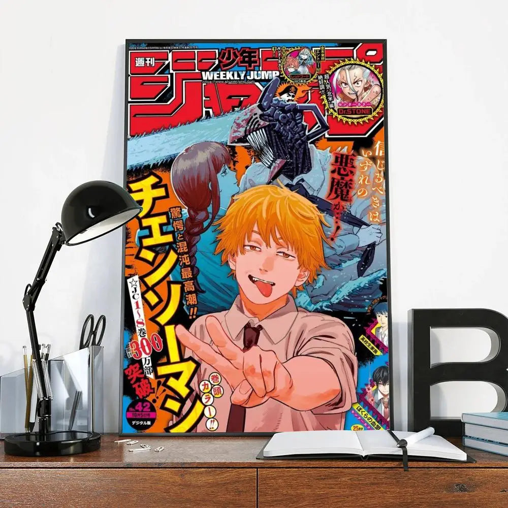 Chainsaw Man – Denji Peace Sign Shonen Jump Poster