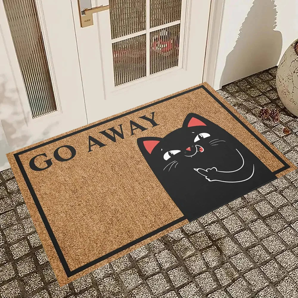 VIKAMA Middle Finger Kitten Carpet Funny Door Mat Home Decor Rug