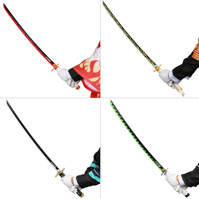 Tanjiro Blue Sword – Demon Slayer Bamboo Katana Cosplay Replica