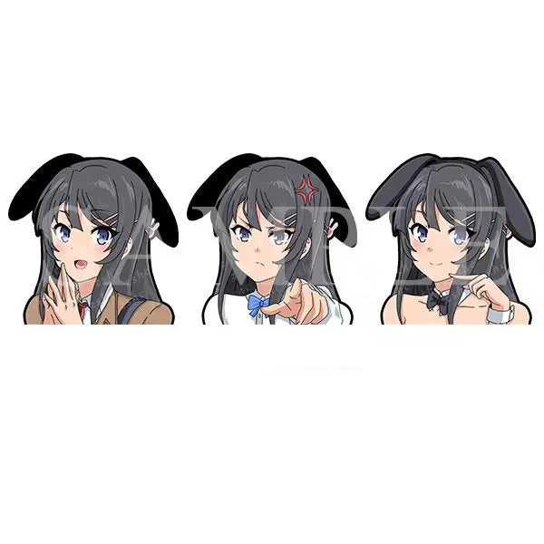 Sakurajima Mai 3D Motion Sticker – Bunny Girl Senpai Anime Lenticular Decal