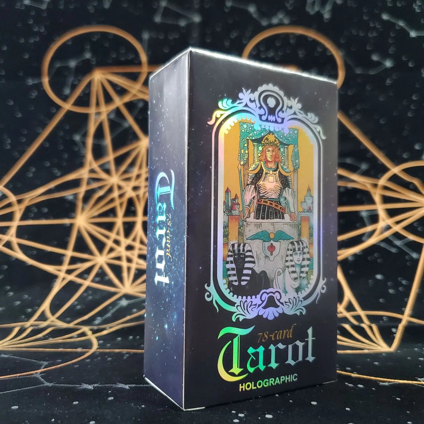 Shine Holographic Tarot Cards 78 Deck Divination English Version