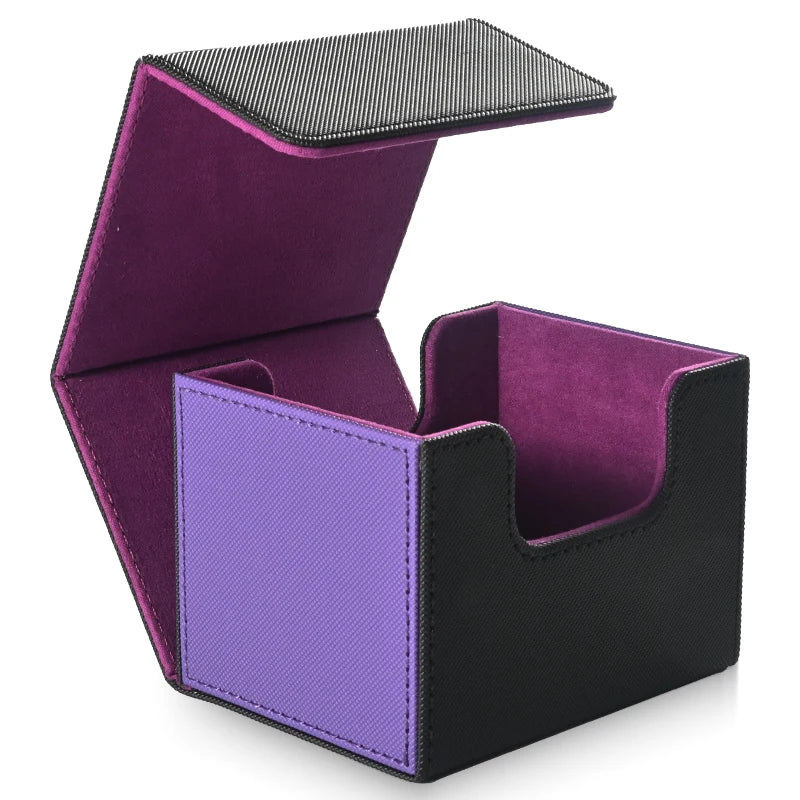 PU Leather Card Deck Box – Fits 120+ Sleeved TCG Cards | Strong Magnetic Closure
