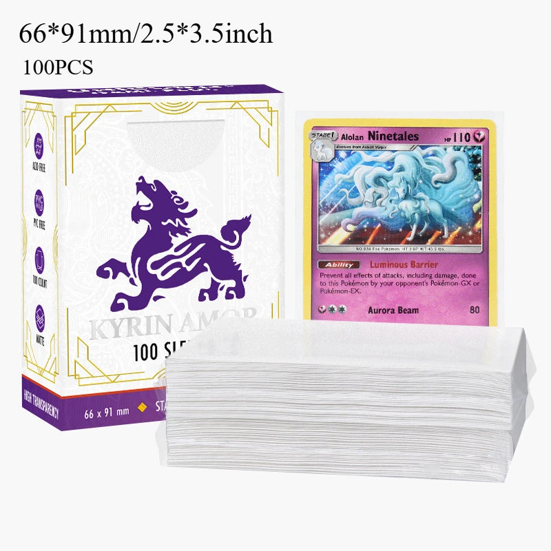 RyshePro Premium Card Sleeves (100pcs) 66x91mm Standard Size TCG MTG Pokemon