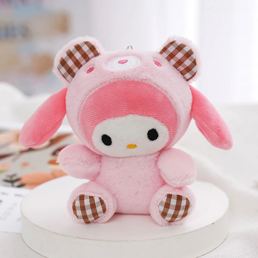 Sanrio Kawaii Plush Keychain Doll Hello Kitty My Melody Kuromi Cinnamoroll
