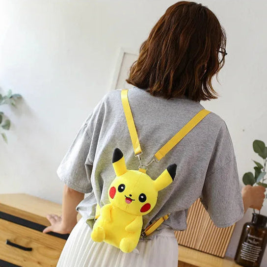 Pokemon Pikachu Plush Backpack – 12" Kawaii Shoulder Bag for Kids & Fans