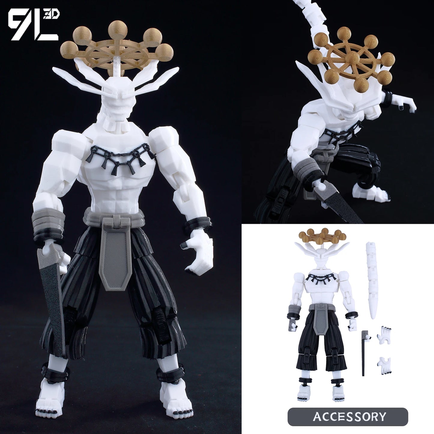9L3D “Lucky Dummy 13” Mahoraga Figure – 5.5-Inch Jujutsu Kaisen Action Model