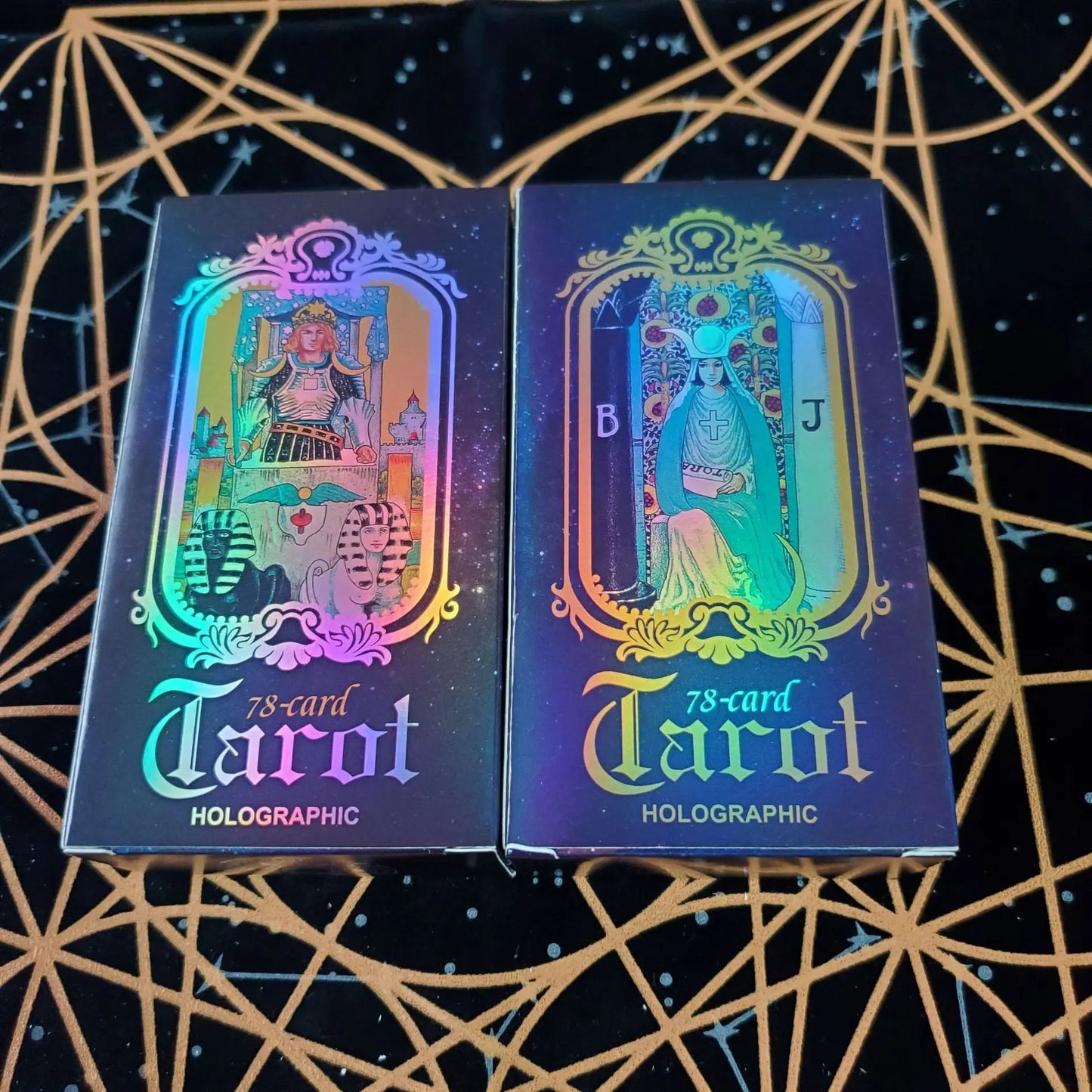 Shine Holographic Tarot Cards 78 Deck Divination English Version