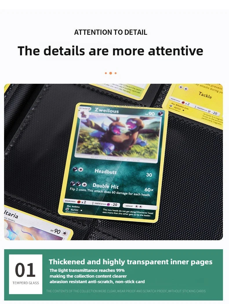 360 Pocket Card Binder – Side Loading Trading Card Album for MTG, Pokémon, Yu-Gi-Oh