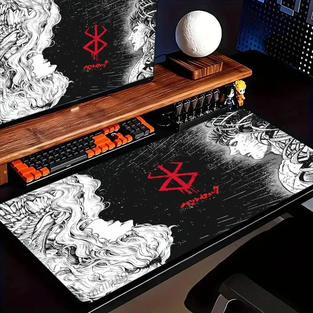 Berserk Guts Anime Mouse Pad XXL Rubber Anti-slip Gaming Desk Mat