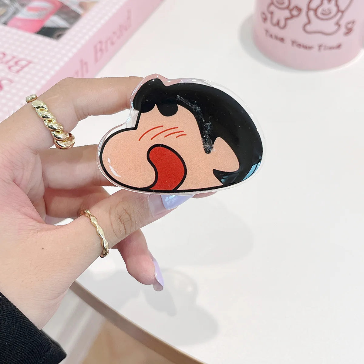 Anime Crayon Shin-Chan Couple Phone Case Magnetic Holder Wireless Stand Gifts