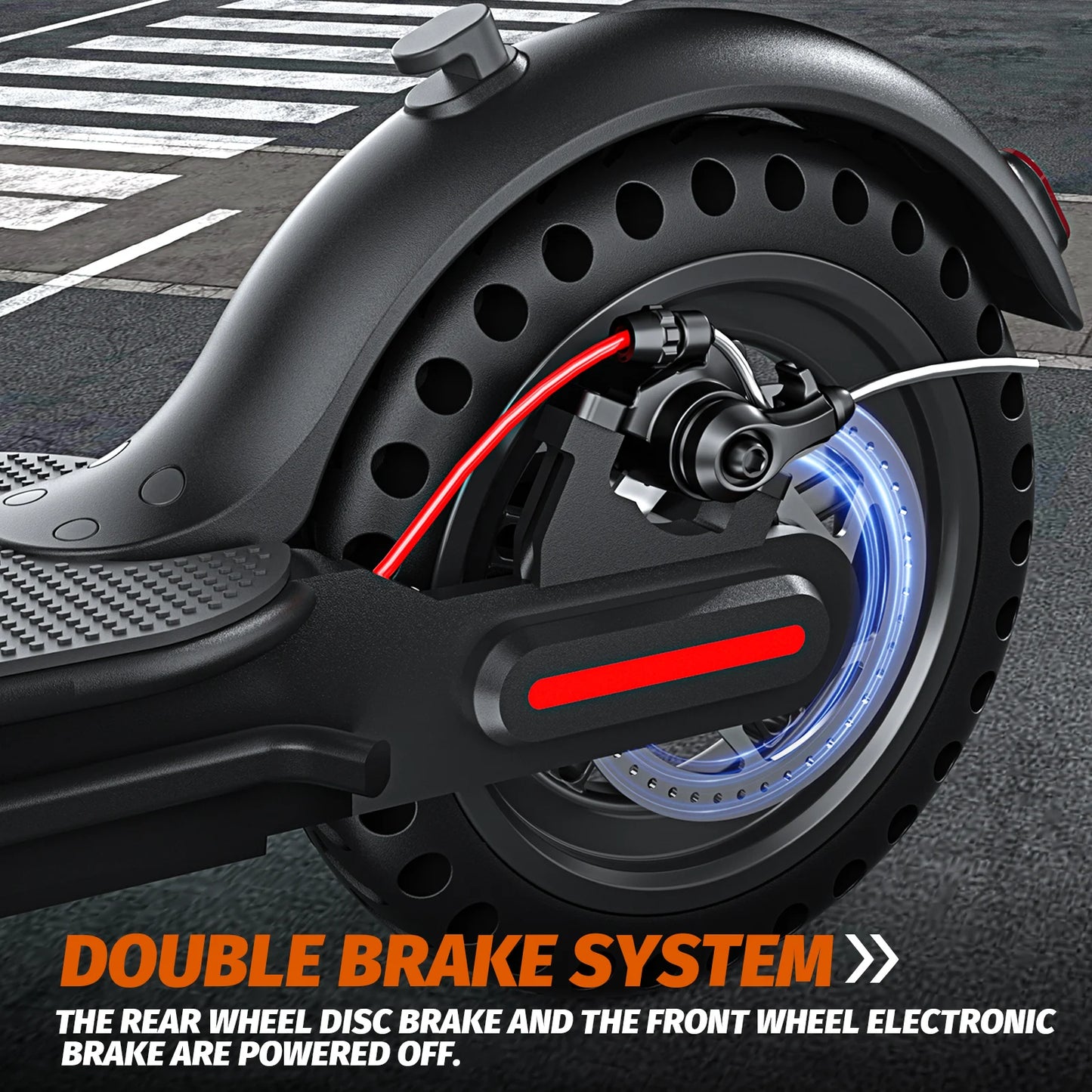 FREEBOY J03 350W Foldable Electric Scooter for Adults & Teens, 8.5" Explosion-Proof Tires, Dual Brake, APP Support