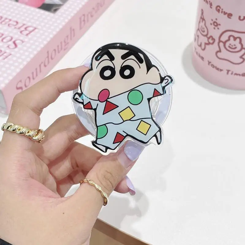 Anime Crayon Shin-Chan Couple Phone Case Magnetic Holder Wireless Stand Gifts